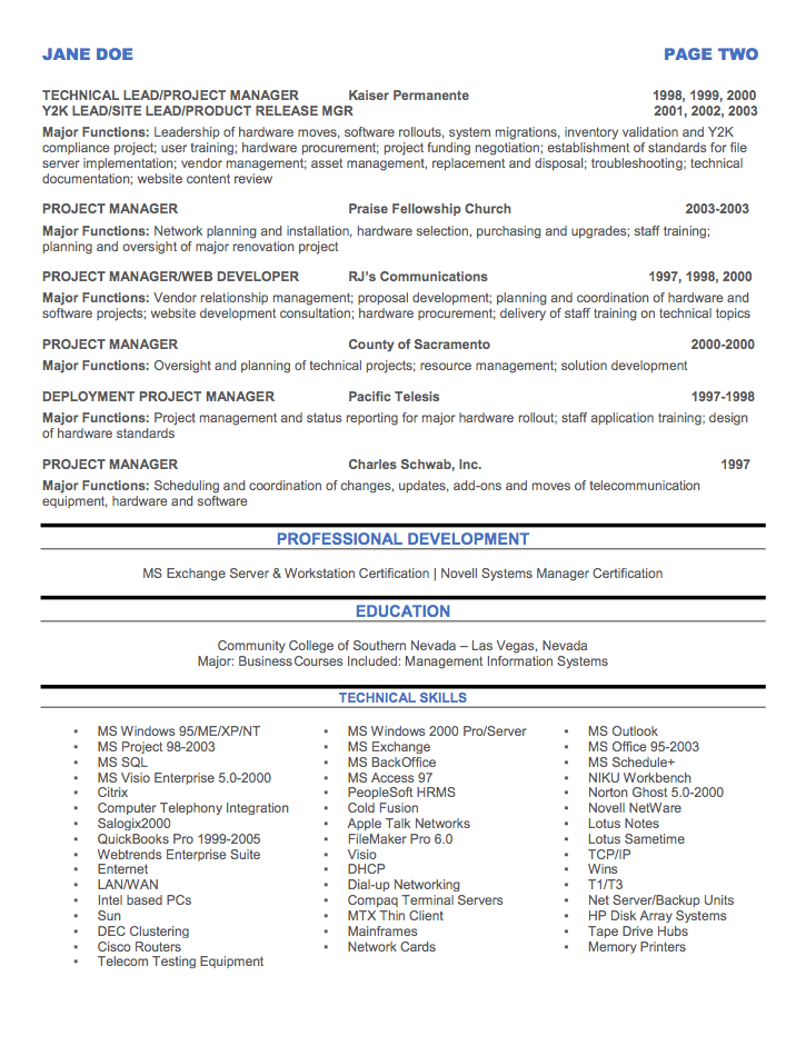 IT project manager word cloud sample