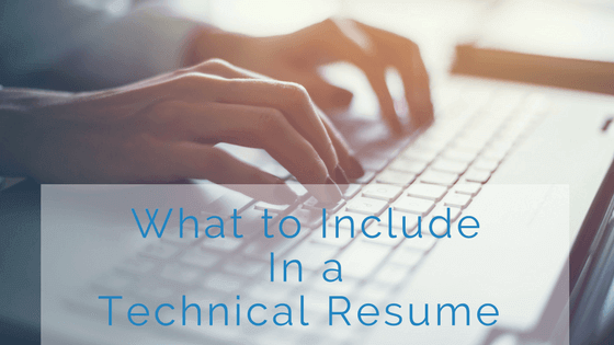 what to include in technical resume